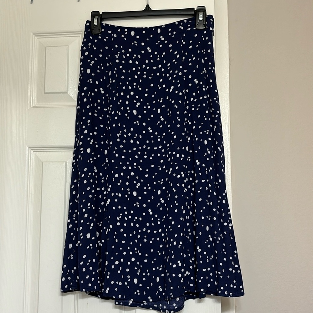 Blue midi skirt